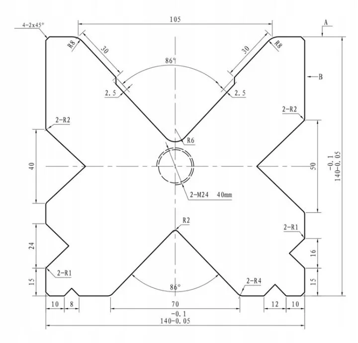 Matryca pryzma Digima do prasy krawędziowej AMADA 140x140x3200 mm 250T M24