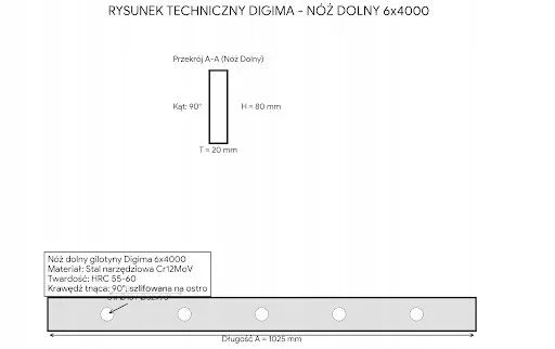 Noze-do-gilotyny-6x4000-mm-dolne-NG4-hydraulicznych-nozyc-4-stronne-wymiana-Kod-producenta-6x4000-DOWN