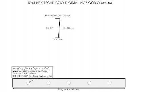 Noze-do-gilotyny-6x4000-mm-gorne-NG4-hydraulicznych-nozyc-4-stronne-wymiana-Marka-Digima