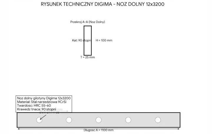 Noze-do-gilotyny-12x3200-mm-dolne-NG4-hydraulicznych-nozyc-4stronne-wymiana-Kod-producenta-8x3200-DOWN