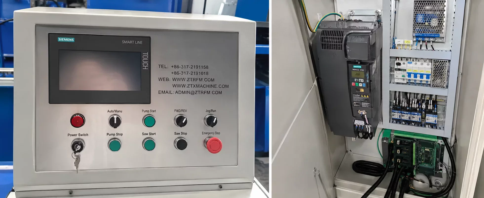 Panel sterowania PLC linii profili C