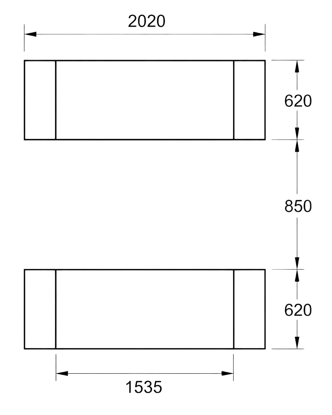 Schemat wymiarowy podnośnika TW635FW