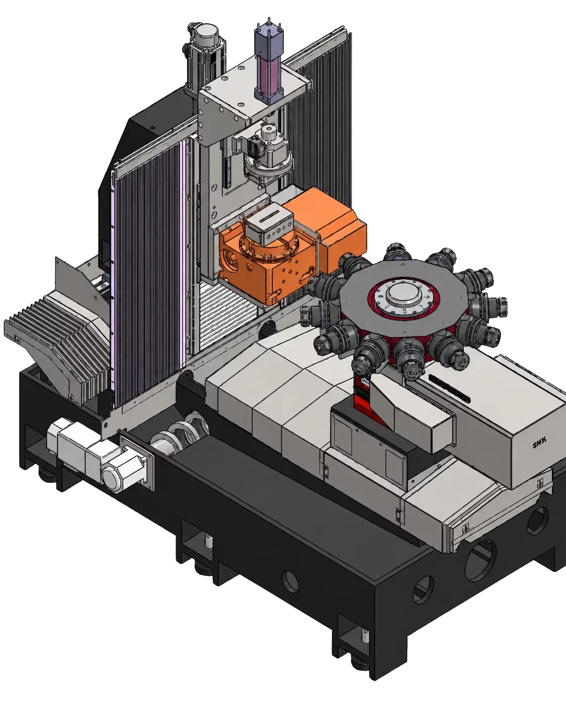 Wnętrze maszyny CNC TA-12 z mechanizmem obróbczym