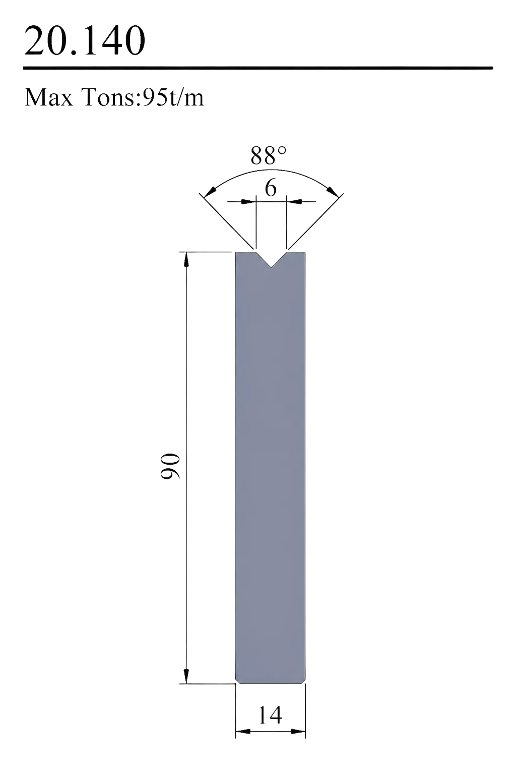 Matryca 88° 95T/M 20.140