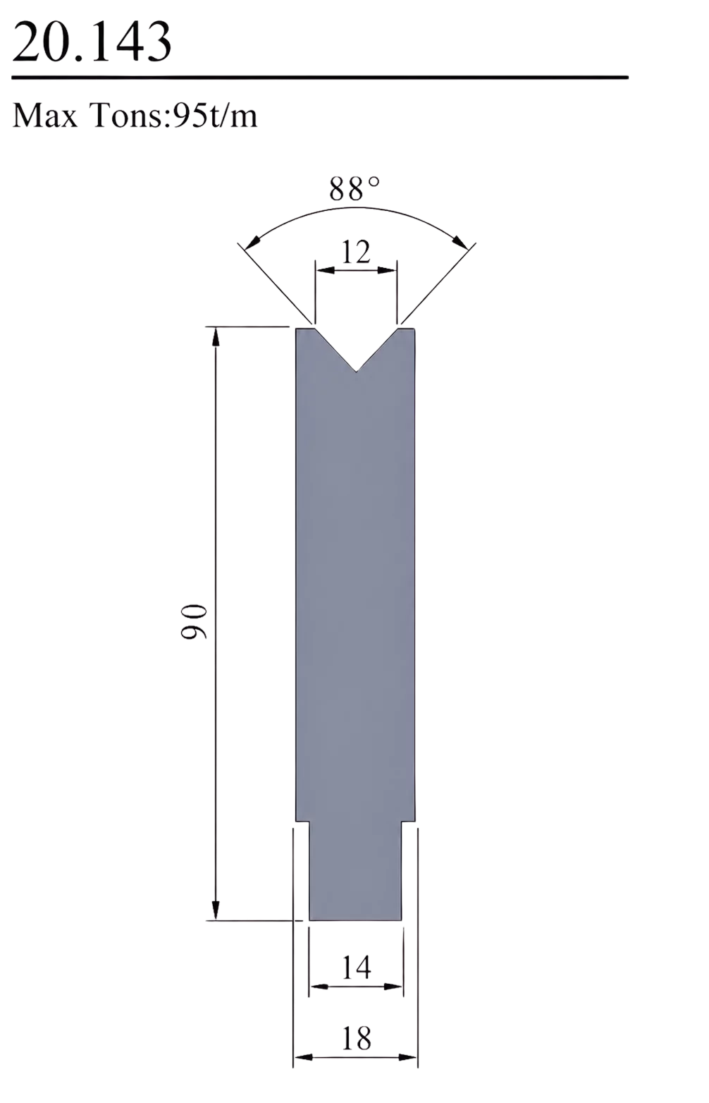 Matryca 88° 95T/M 20.143