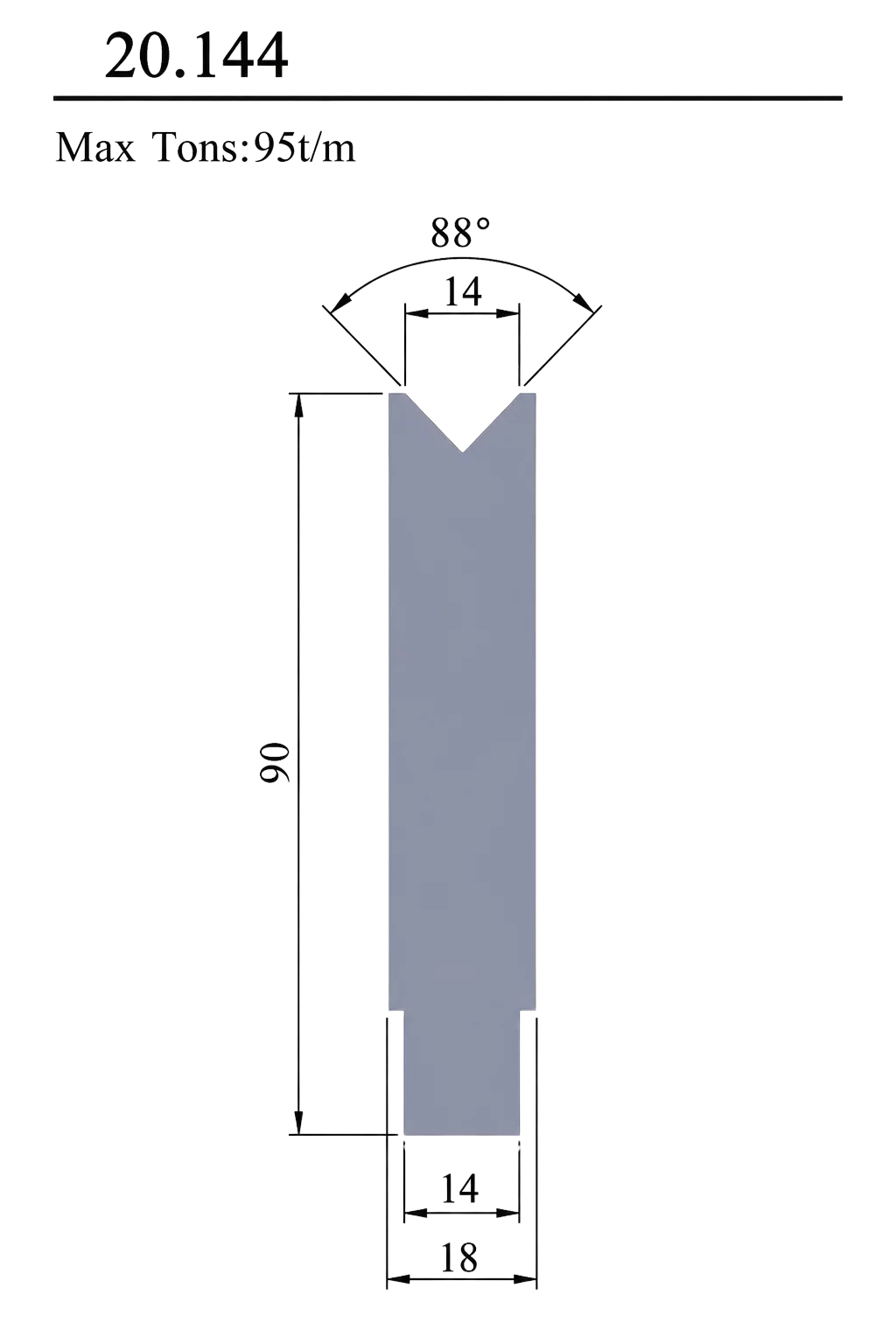 Matryca 88° 95T/M 20.144