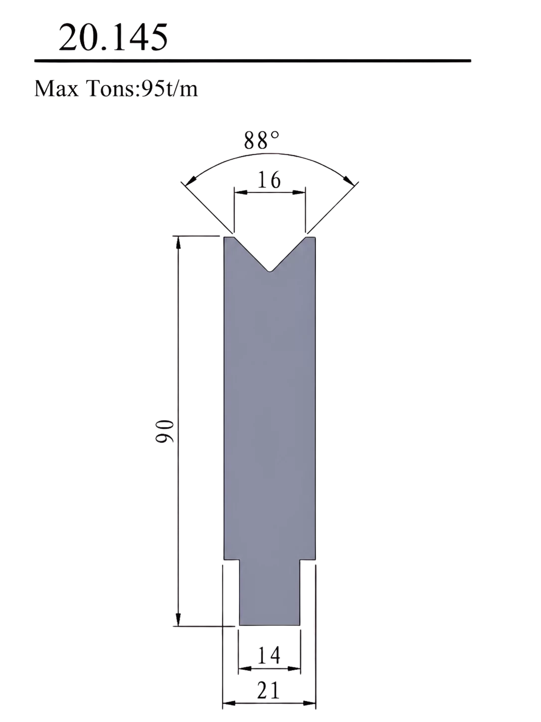 Matryca 88° 95T/M 20.145