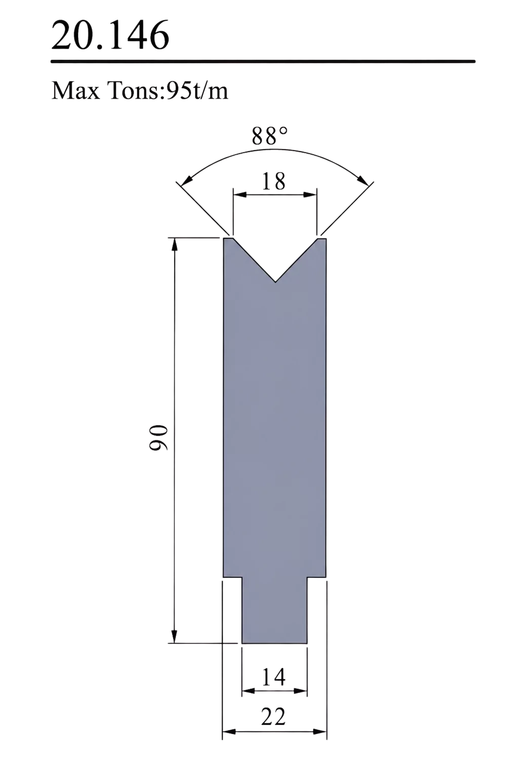 Matryca 88° 95T/M 20.146