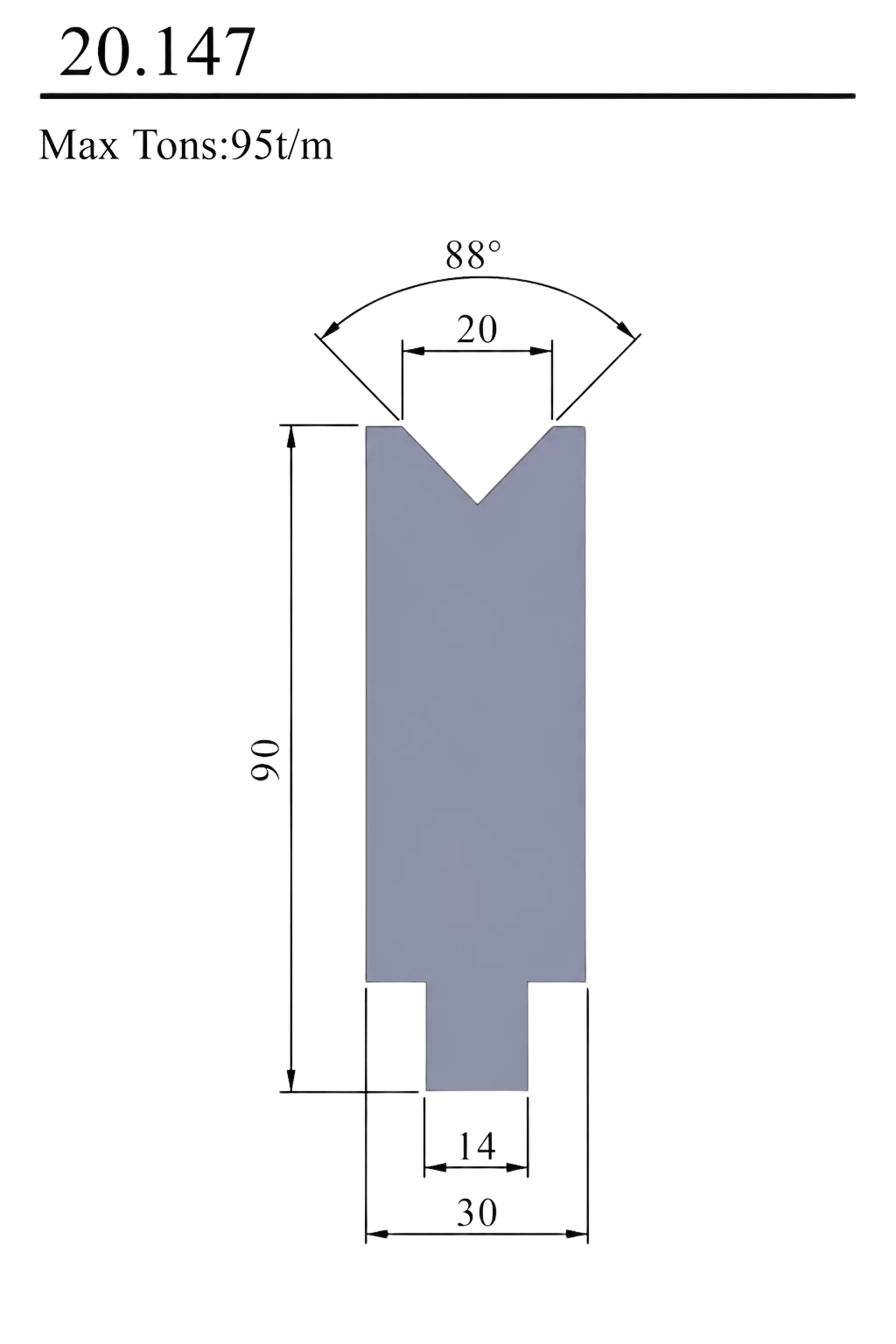 Matryca 88° 95T/M 20.147