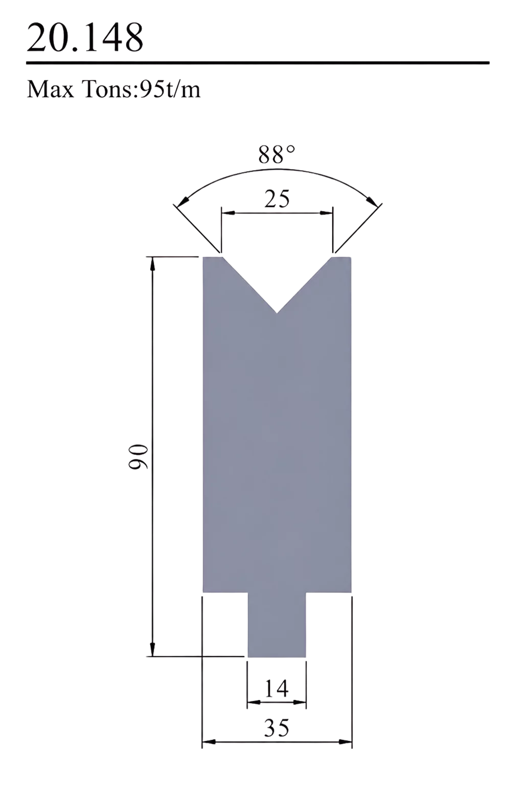 Matryca 88° 95T/M 20.148