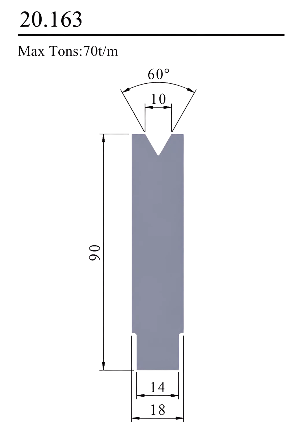 Matryca 60° 70T/M 20.163