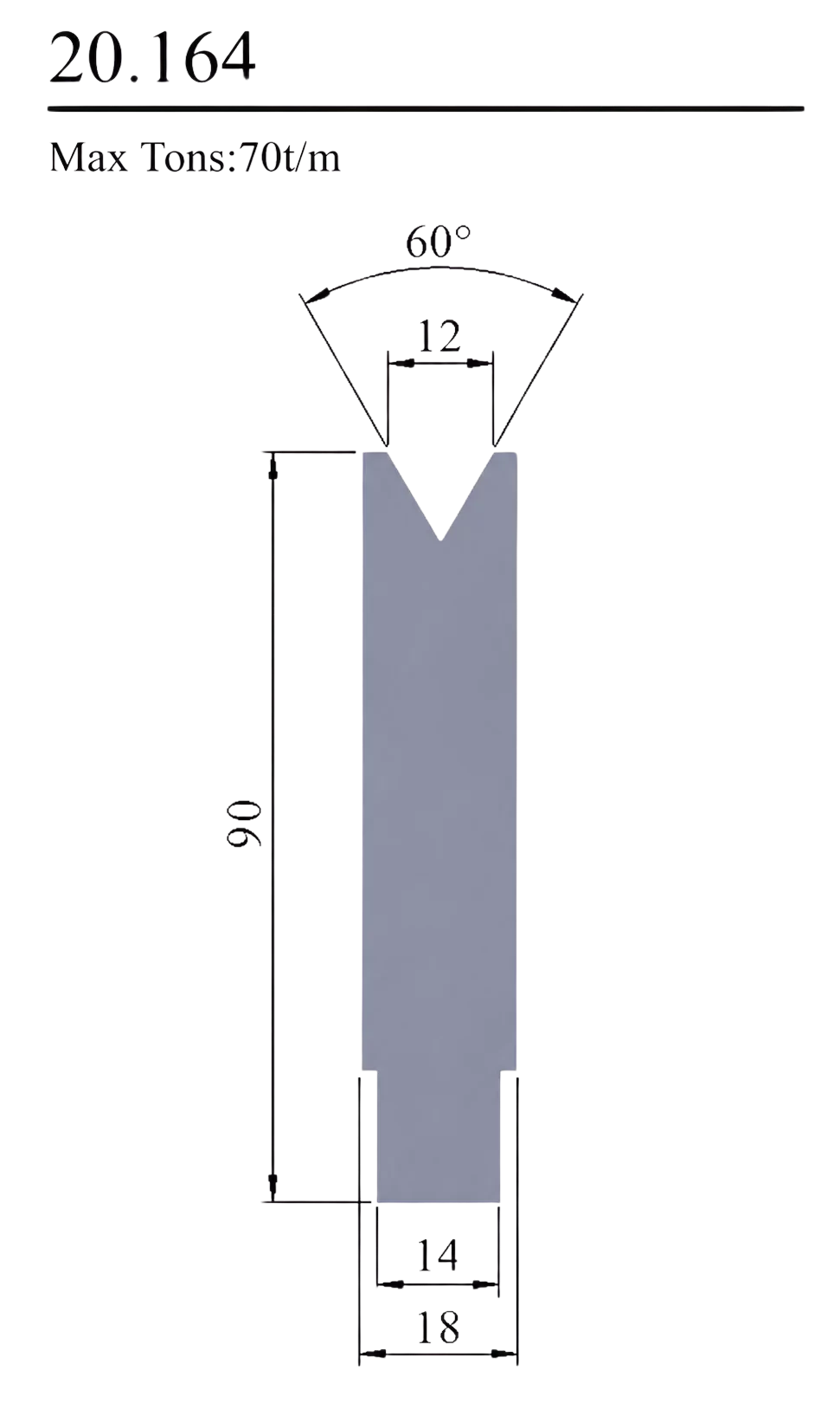 Matryca 60° 70T/M 20.164
