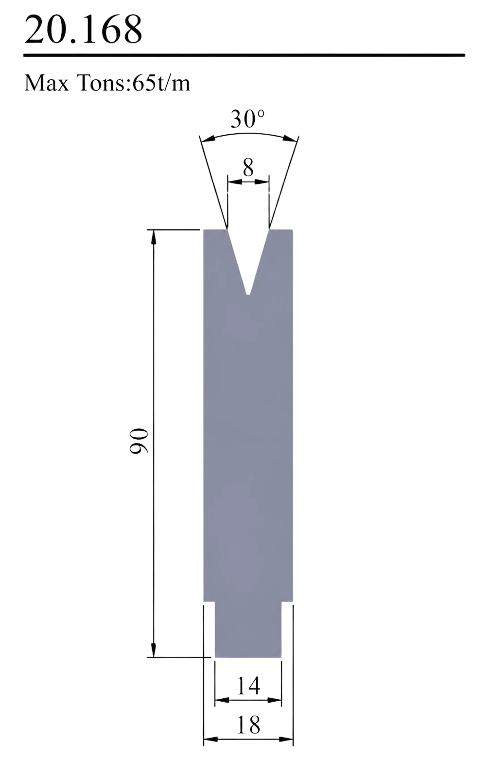 Matryca 30° 65T/M 20.168