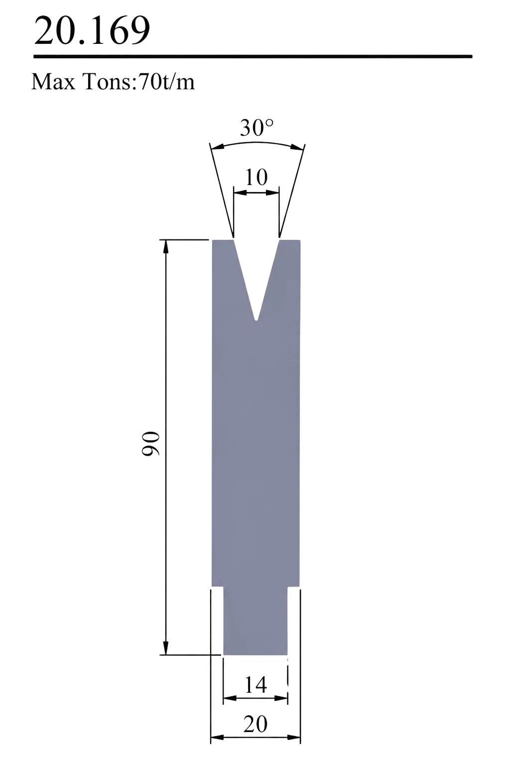 Matryca 30° 70T/M 20.169