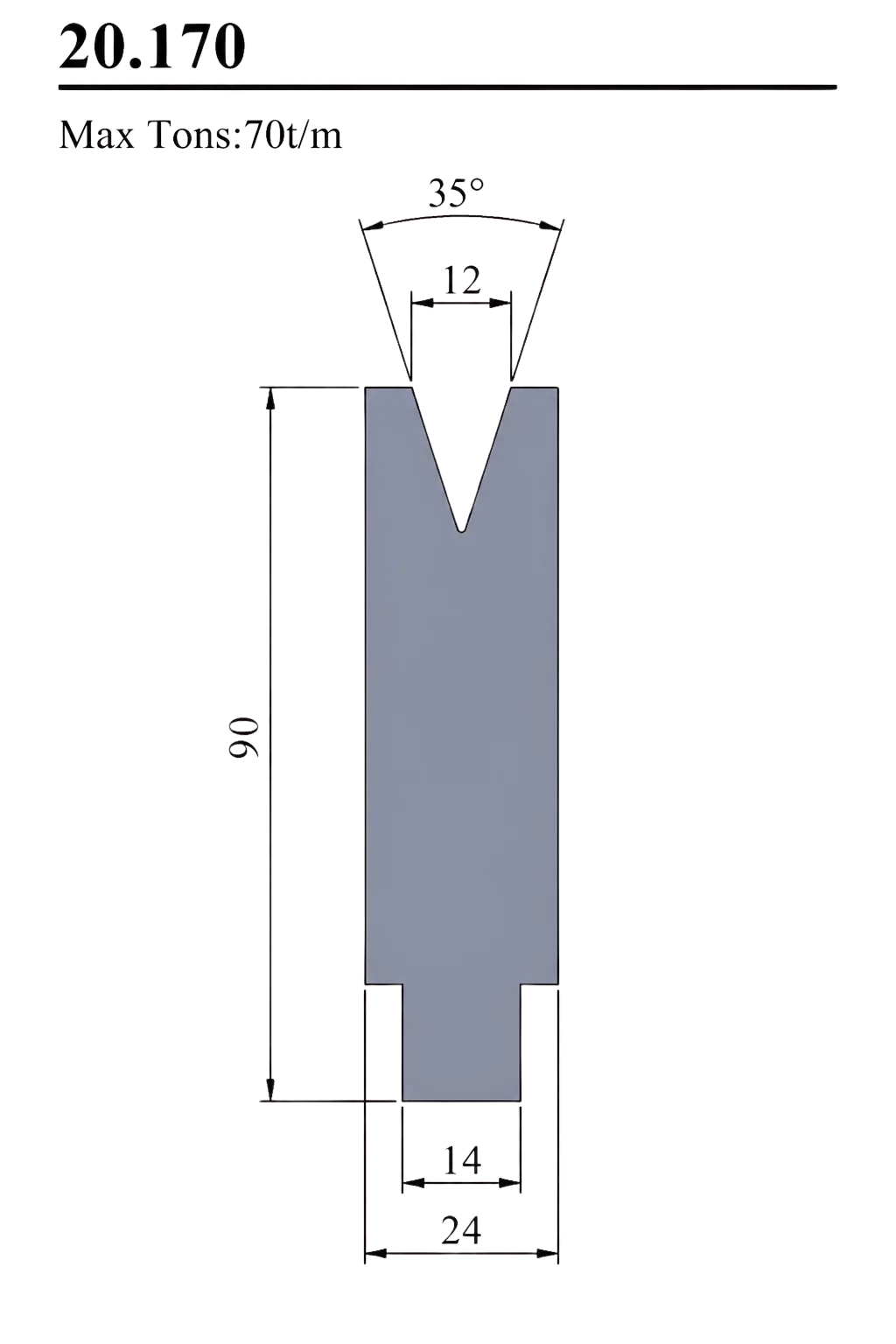Matryca 35° 70T/M 20.170