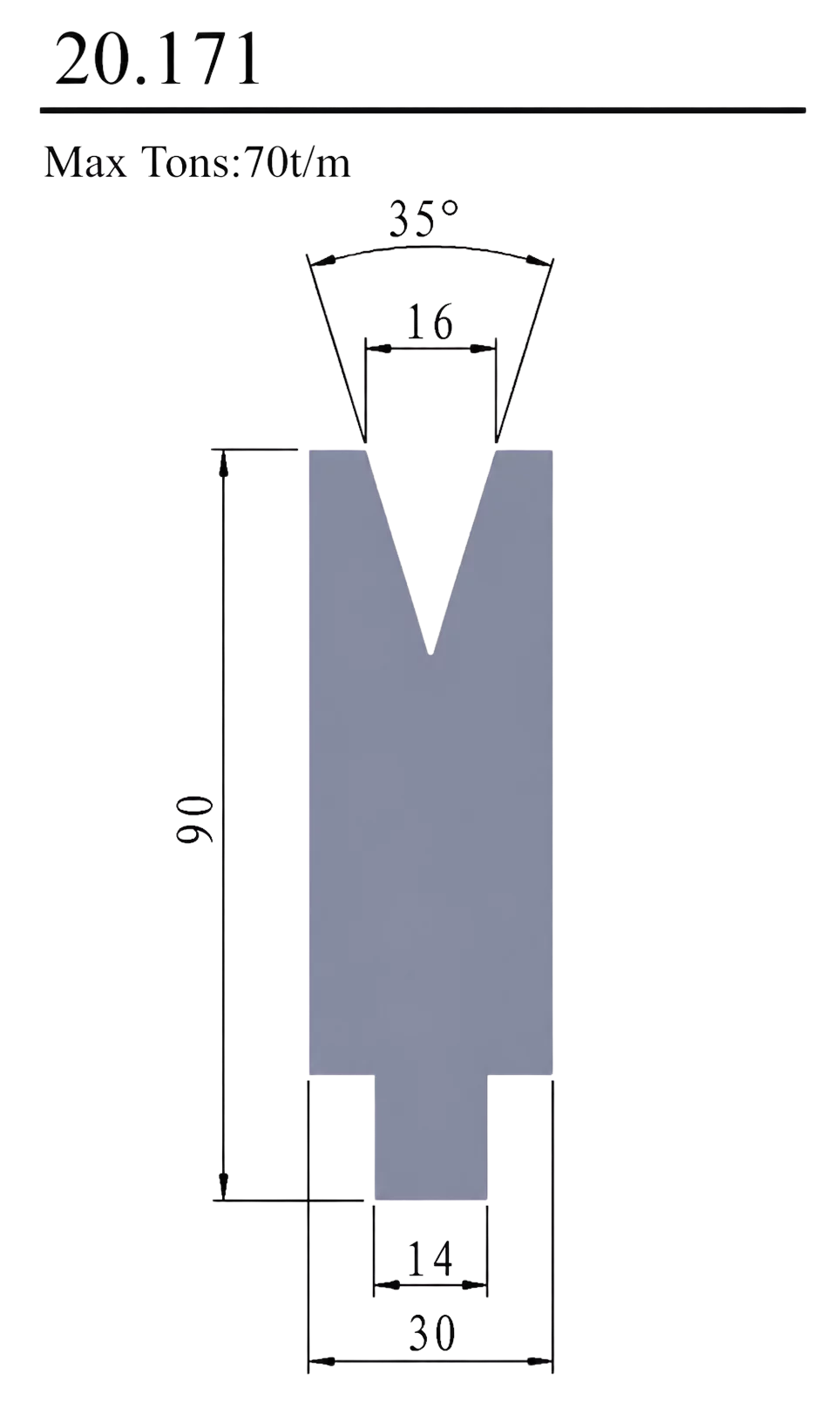 Matryca 35° 70T/M 20.171