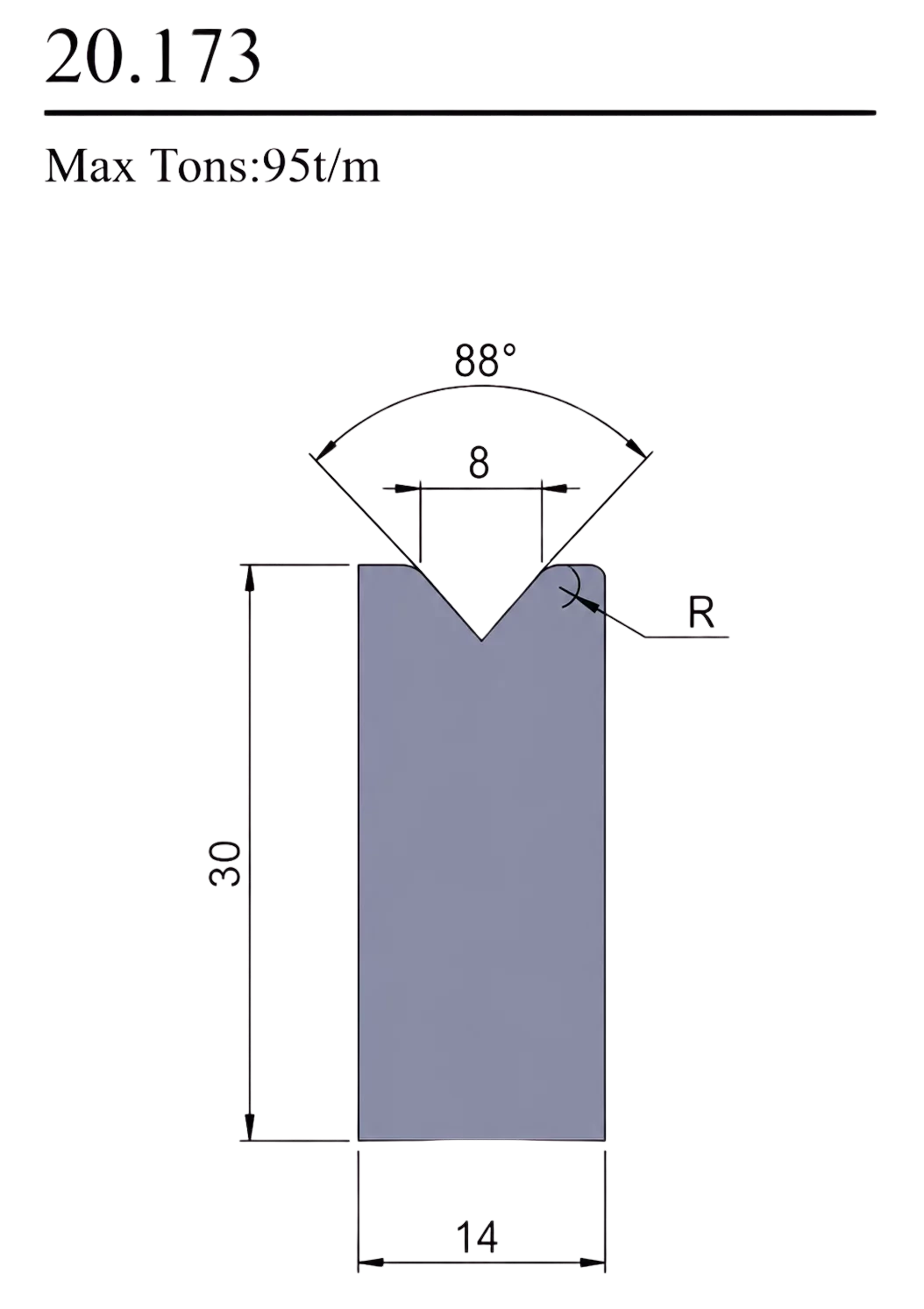 Matryca 88° 95T/M 20.173