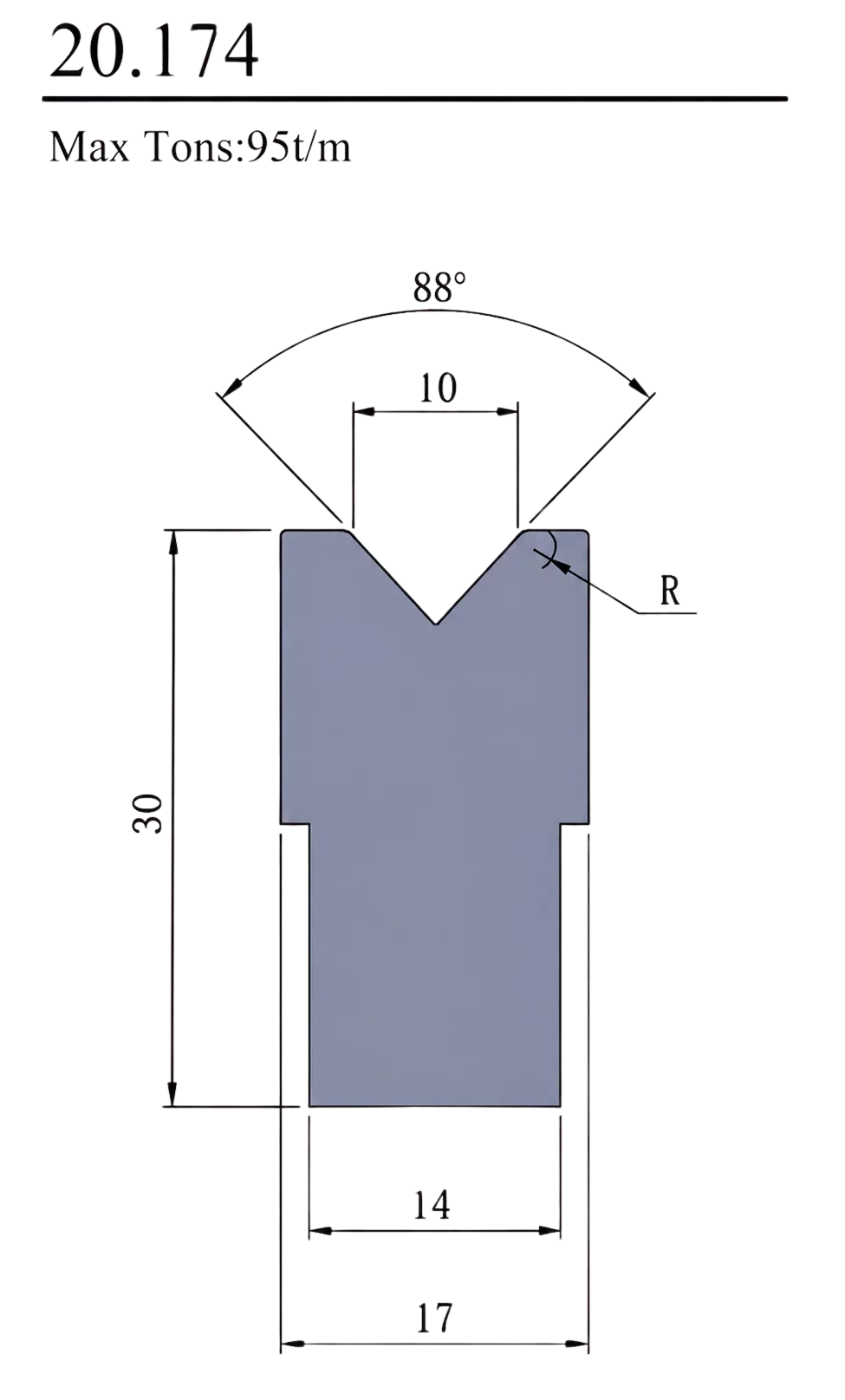 Matryca 88° 95T/M 20.174