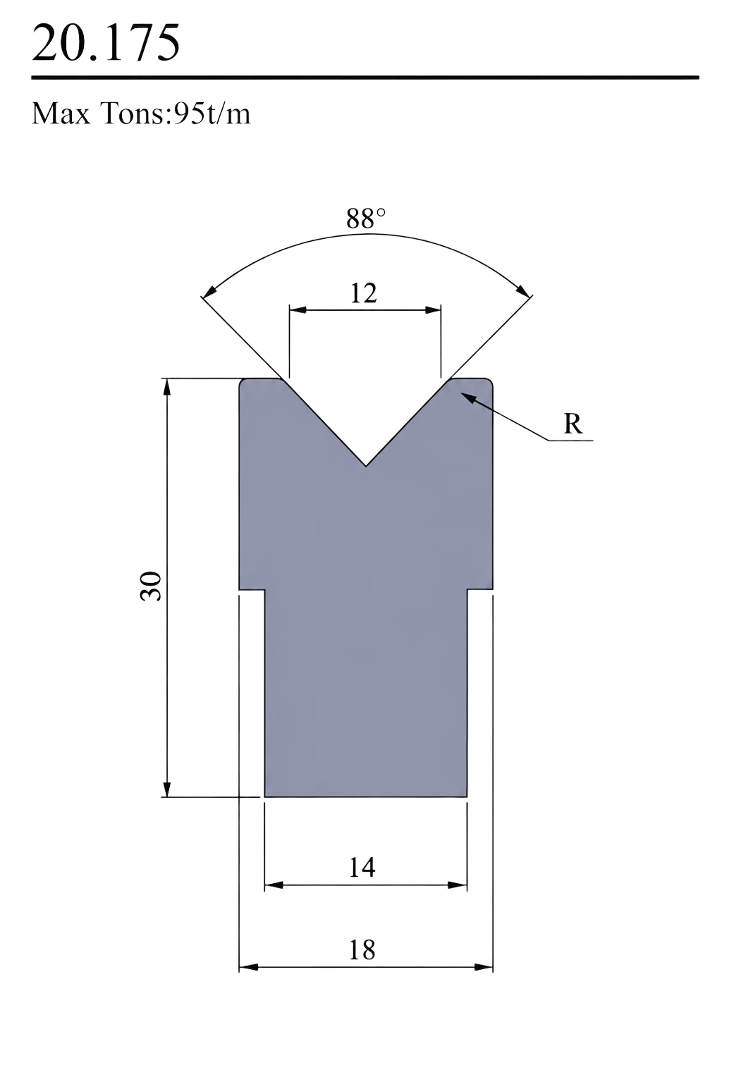 Matryca 88° 95T/M 20.175