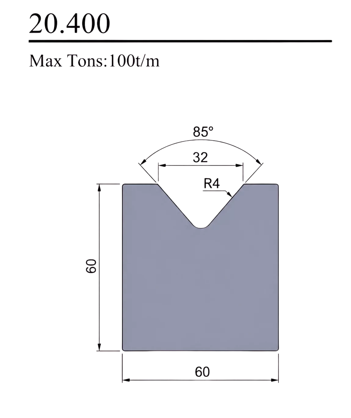 Matryca 85° 100T/M 20.400