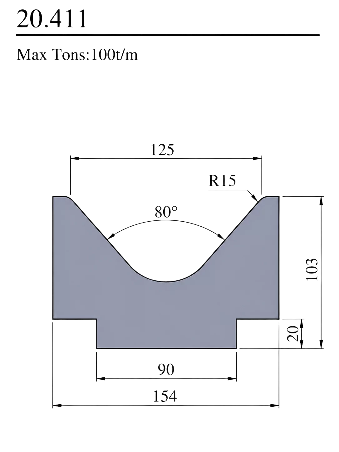 Matryca 80° 100T/M 20.411