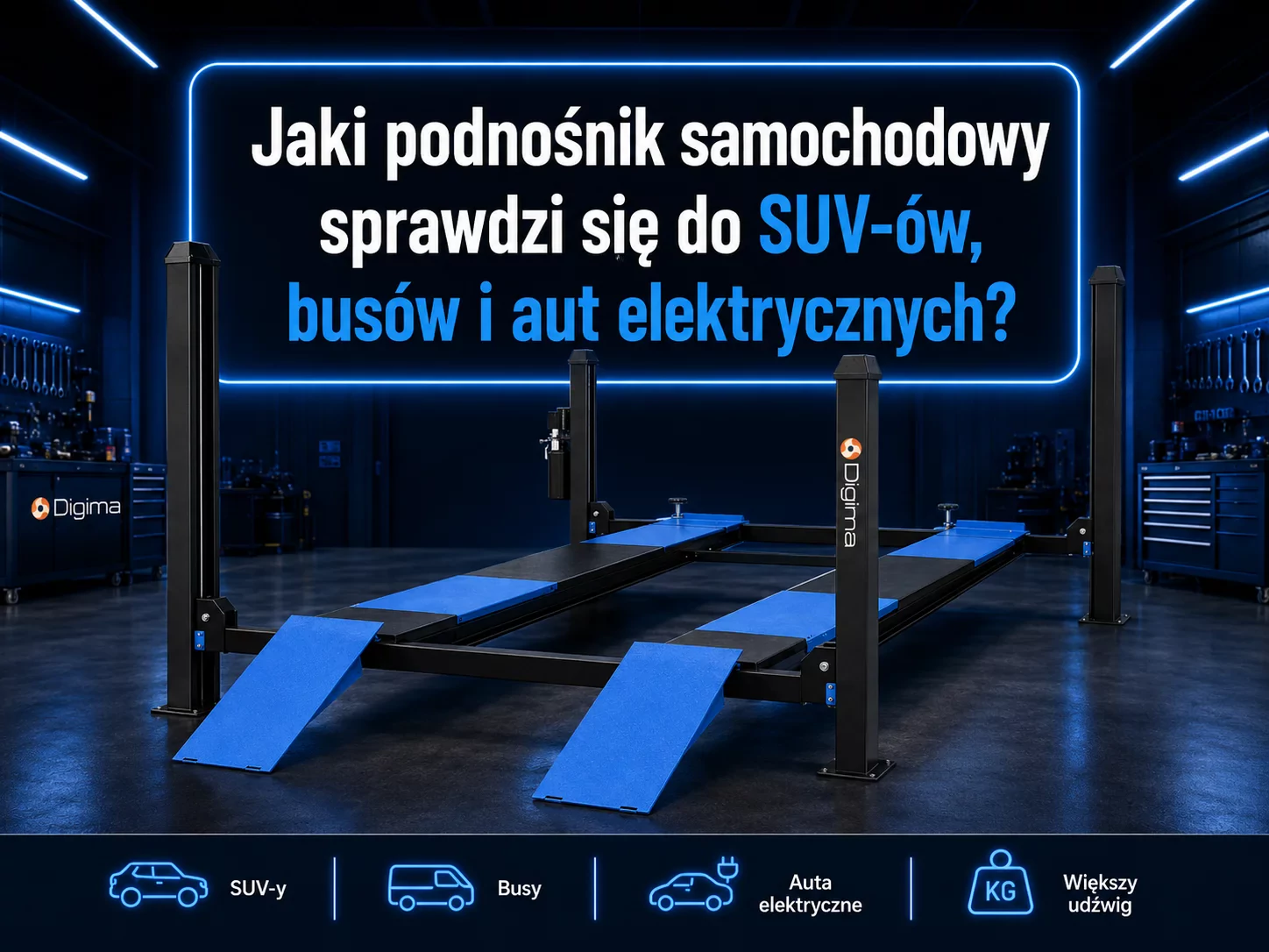 Jaki podnośnik samochodowy sprawdzi się do SUV-ów, busów i aut elektrycznych?