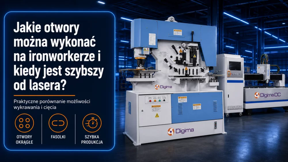 Jakie otwory można wykonać na ironworkerze i kiedy ironworker pokonuje laser?