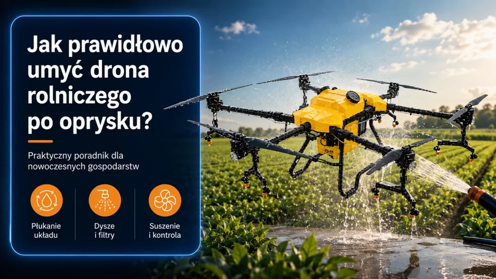 Jak poprawnie umyć drona rolniczego po oprysku?