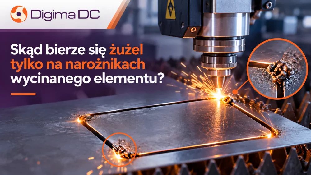 Dlaczego żużel pojawia się tylko na narożnikach wycinanych elementów?