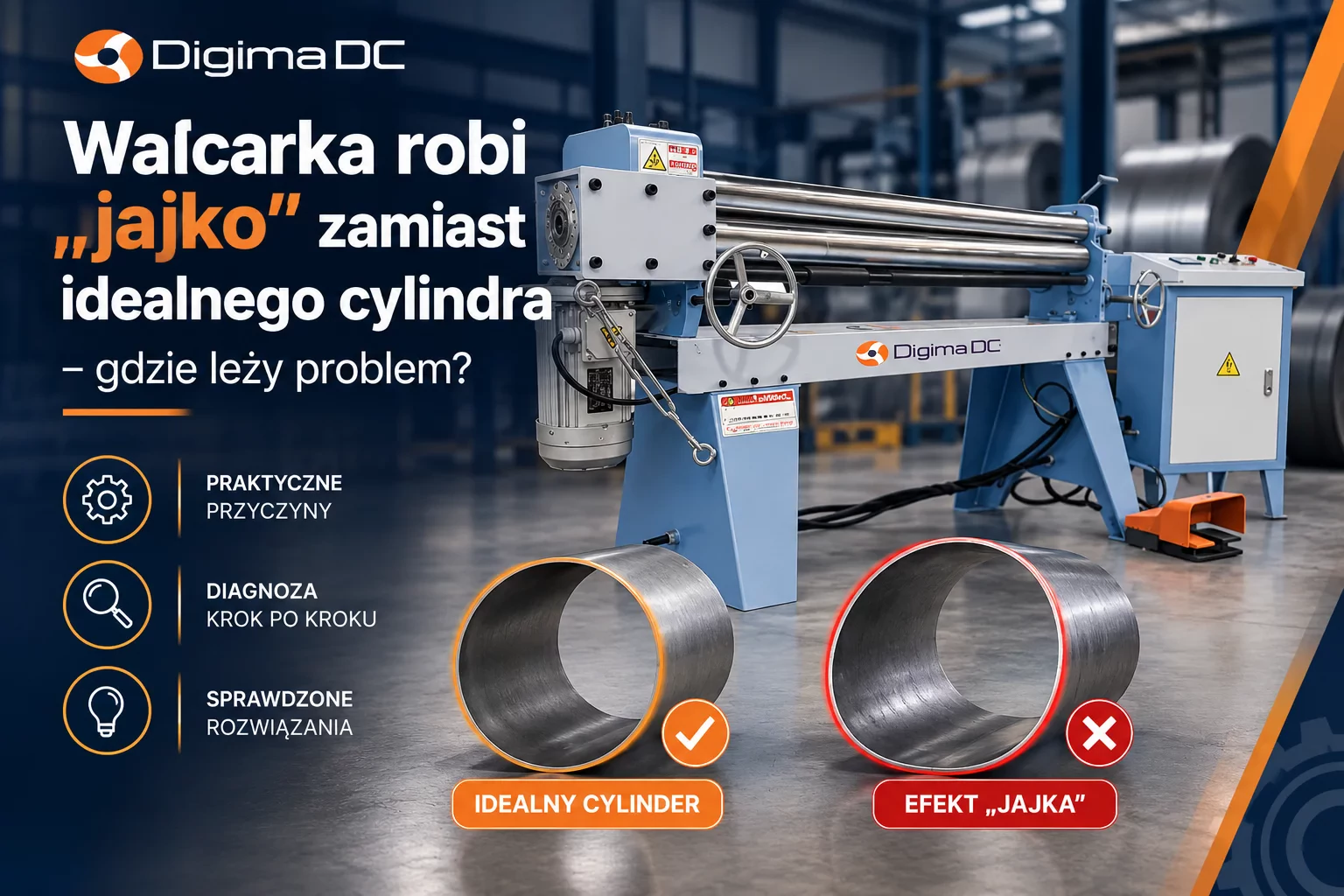Walcarka robi „jajko” zamiast idealnego cylindra – gdzie leży problem?