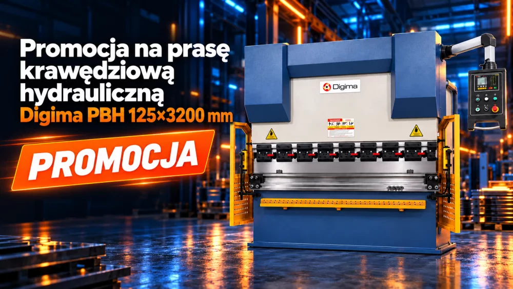 Promocja na prasę krawędziową hydrauliczną Digima PBH 125×3200 mm