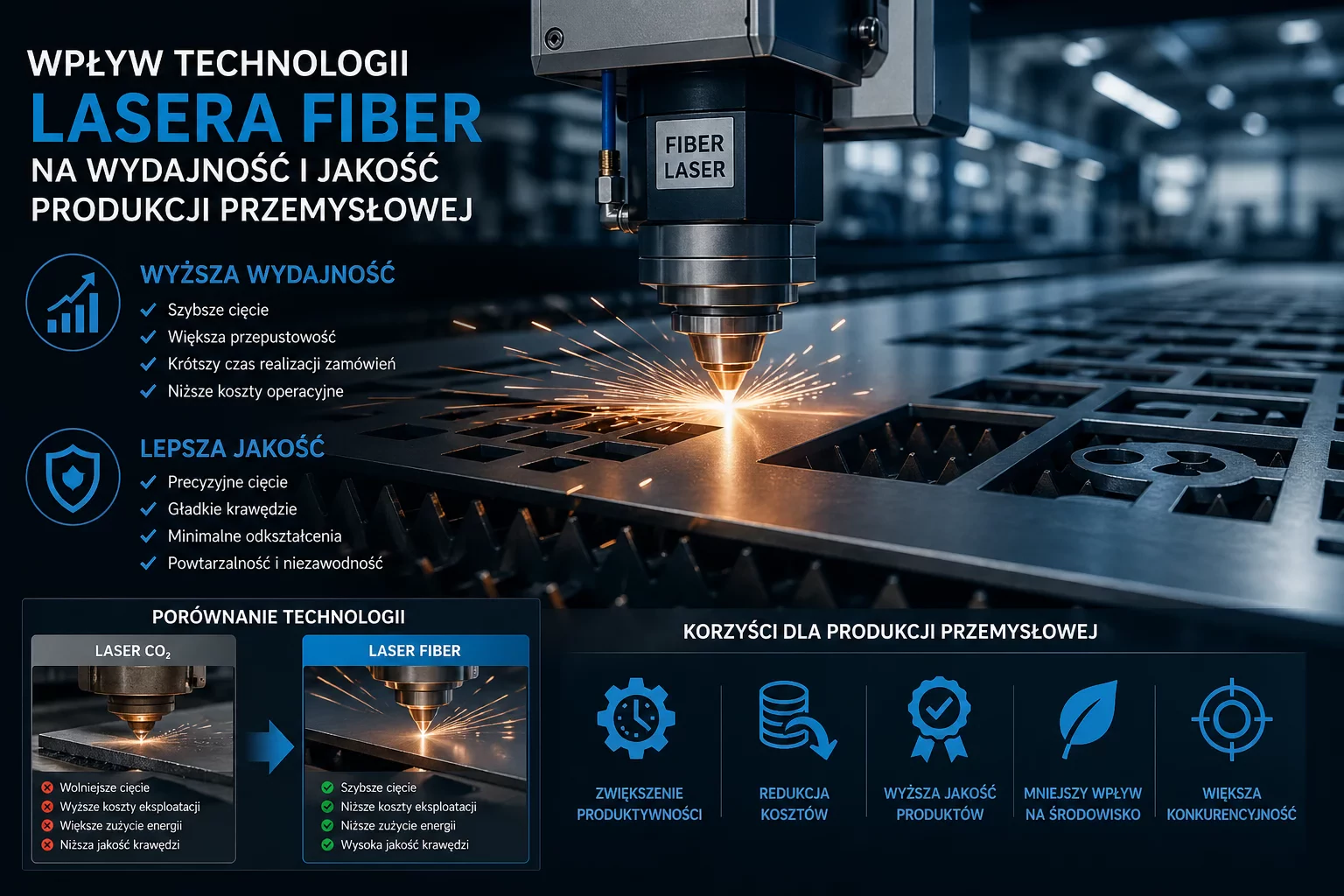 Wpływ technologii lasera fiber na wydajność i jakość produkcji przemysłowej